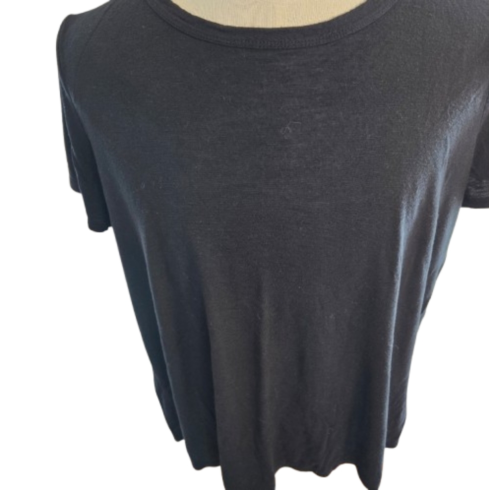 Maurices Black Scoop Neck Lightweight Tee 1X